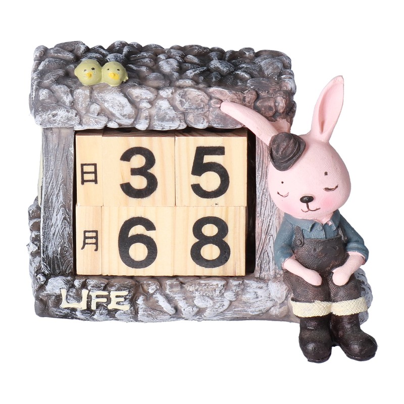 Innovative Rabbits Cabin Calendar Decorative TV Cabinet Decoration for Wedding