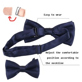 GUCHOL Khaki Kids Suspenders Bow Tie for Boys and Girls Adjustable Elastic Classic Accessory Sets Age 1 to 13 Year (Khaki, 33 INCH (6-13 Year)