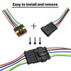 Vkinman 5 Sets 5-Pin Waterproof Automotive Electrical Connector Plug and