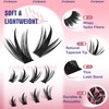 Focipeysa Fluffy Spike Eyelash Clusters Manga Lash Extensions 100D Individual