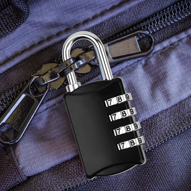 Vesaneae 4 Pack Padlock with Combination Code, Combination Lock, 4
