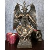 MystiKraft 15" Height Large Baphomet On Globe Statue Sabbatic Goat