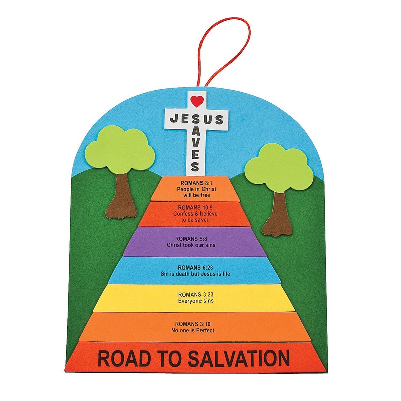 Fun Express Romans Road Sign Craft Kit - DIY Religious