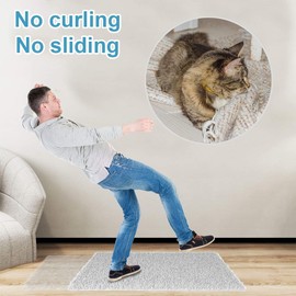 FENQURO Carpet Gripper, Non-Slip Mat, Pack of 16 Double-Sided Anti-Curling Rug Grippers, Washable and Reusable, Non-Slip Carpet Handle for Hardwood Floors, Carpets and Mats