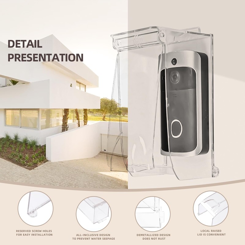 Funda impermeable para timbre, cubierta impermeable para timbre, resistente a