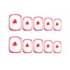 Valentine's Press on Nails Short Square Fake Nails Glossy Red