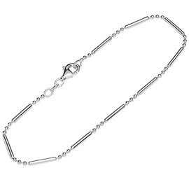 NKlaus 12194 Women's Bracelet 925 Sterling Silver 19 cm Oval Cut Curb Chain, Sterling Silver