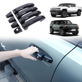 Aotumcer Exterior Door Handles Cover Compatible with Hummer EV SUV/Pickup Truck 2024 2025 2025+ ABS Car Door Handle Anti-Scratch Protectors Cover Front/Rear Car Door Handle Cover Trim