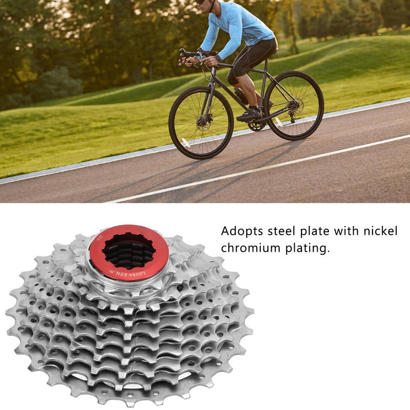 Bicycle Freewheel 28T 10 Speed Cassette Sprocket Wheel Nickel Chrome
