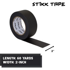STIKK Painters Tape - 4pk Black Painter Tape - 2 inch x 60 Yards - Paint Tape for Painting, Edges, Trim, Ceilings - Masking Tape for DIY Paint Projects - Residue-Free Painting Tape