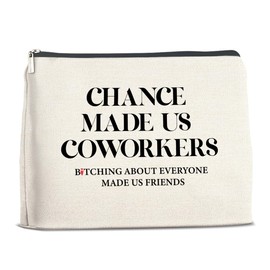 LyoGao Funny Gifts for Coworkers Friends College, Coworker Friendship Gifts for Birthday Christmas Leaving Retirement, Coworker Thank You Gift Makeup Bag