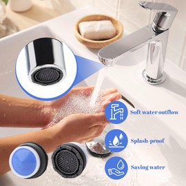 BREANIFULL 24 Pack Tap Faucet Aerator Kitchen Tap Aerator Tap Aerator M16.2/M18.2/M21.2/M23.5 Faucet Filter Water Saver Faucet Strainer Insert Plastic Strainer Insert for Bathroom and Kitchen（Blue）