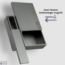 Swipecase® Aluminium Case with Double Compartment for Snus, Caffeine Snus