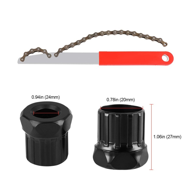 Oumers Bicycle Cassette Removal Tool, Cassette Freewheel Removal Tool with