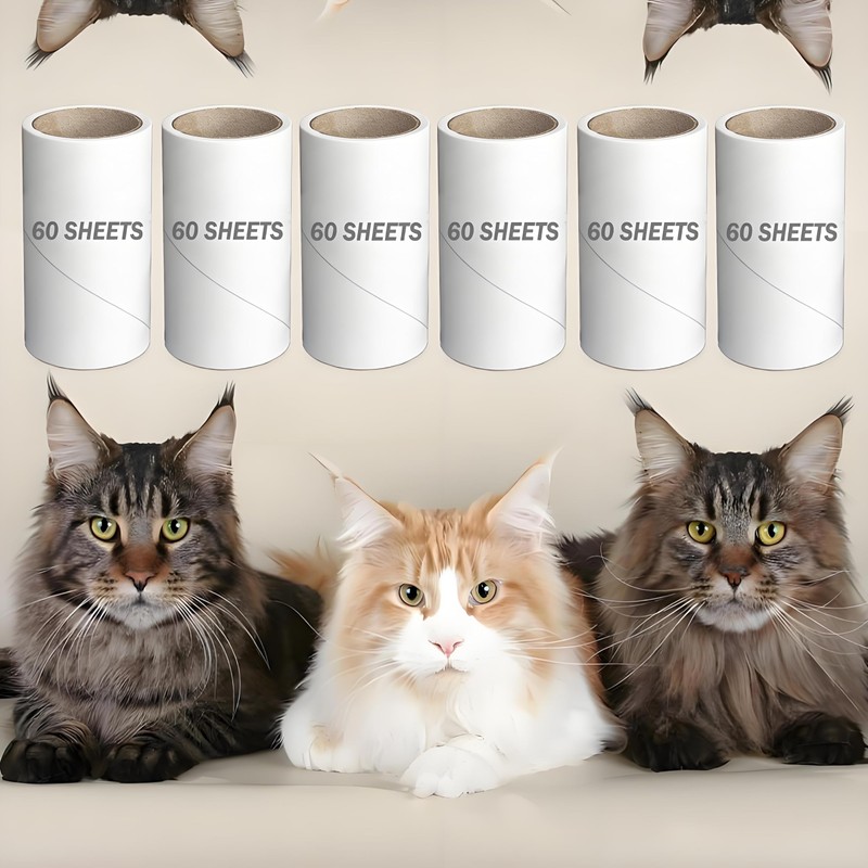 360 Sheets Lint Roller Refills - Pack of 6 Replacement