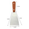 KNVIUE Stainless Steel Grill Griddle Scraper with Wooden Handle, Slant