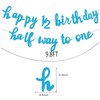 Half Way To One Banner happy 1/2 Birthday Bunting Banners