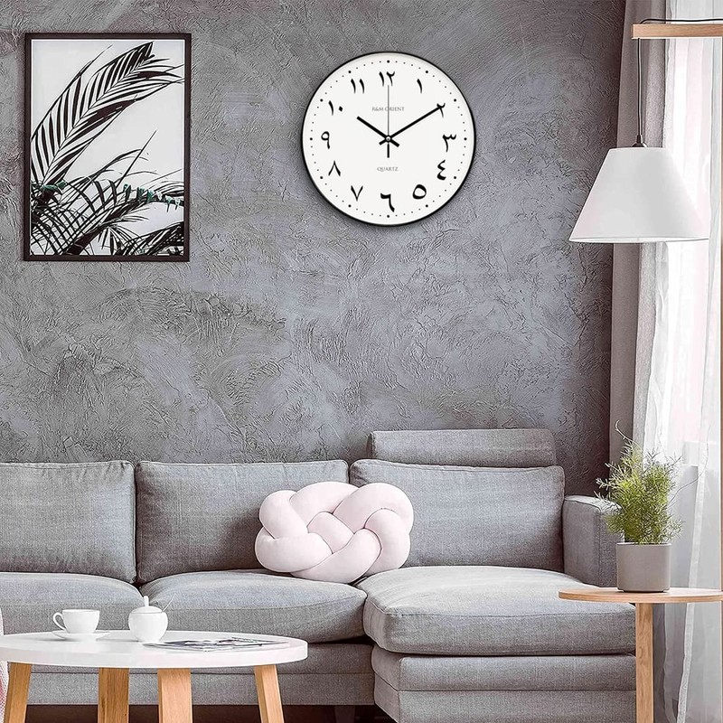 R&M ORIENT 30 cm Arabic Wall Clock Round with Sweeping