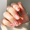 Valentine's Day Press on Nails Short Oval, 24PCS Red Heart