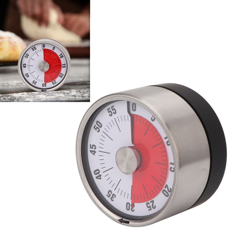 Visual Timer Multifunctional Retro Round Mechanical Visual Timer for Kitchen