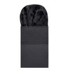 DonDon Men's Pocket Square Pre-folded for the Perfect Fit, Black