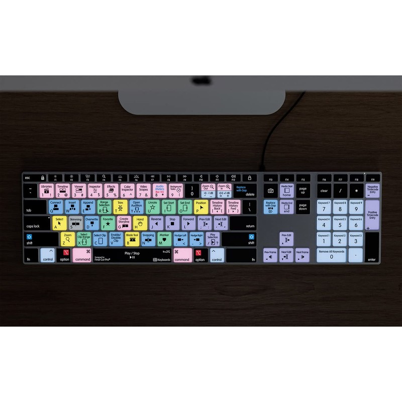 Final Cut Pro Backlit Pro Aluminum Keyboard - macOS -