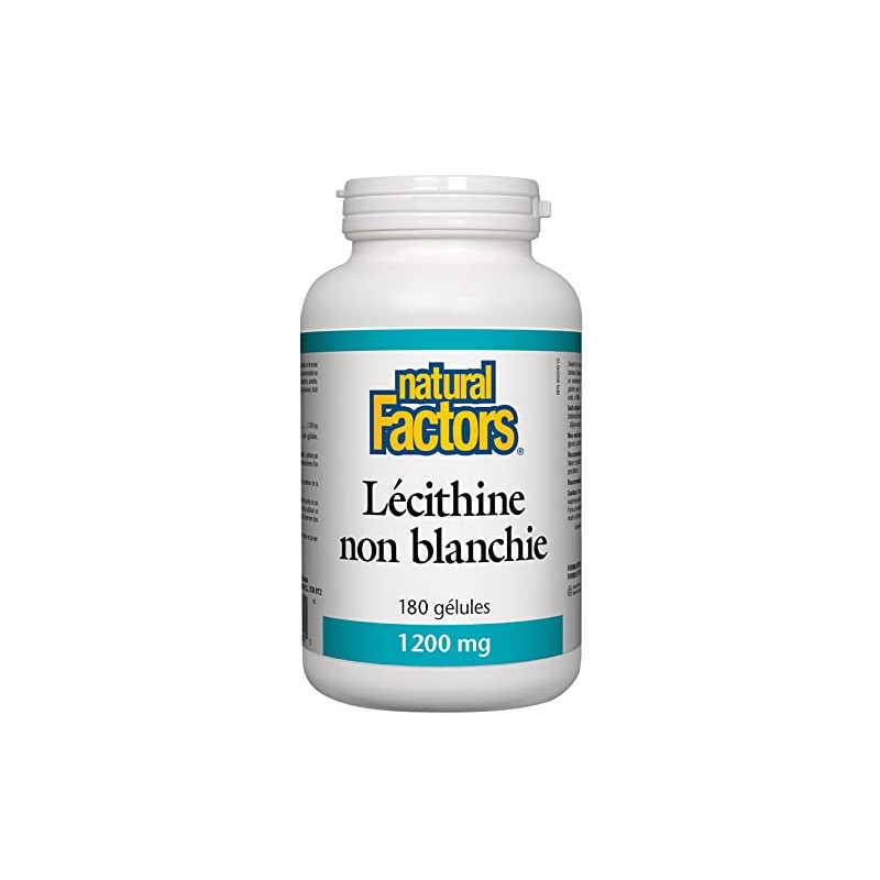 Natural Factors Natural Factors - Unbleached Lecithin 1200 mg, 180