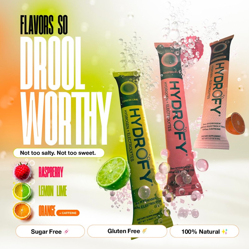 Hydrofy Hydrogen Water + Electrolytes Drink Mix - Variety Pack