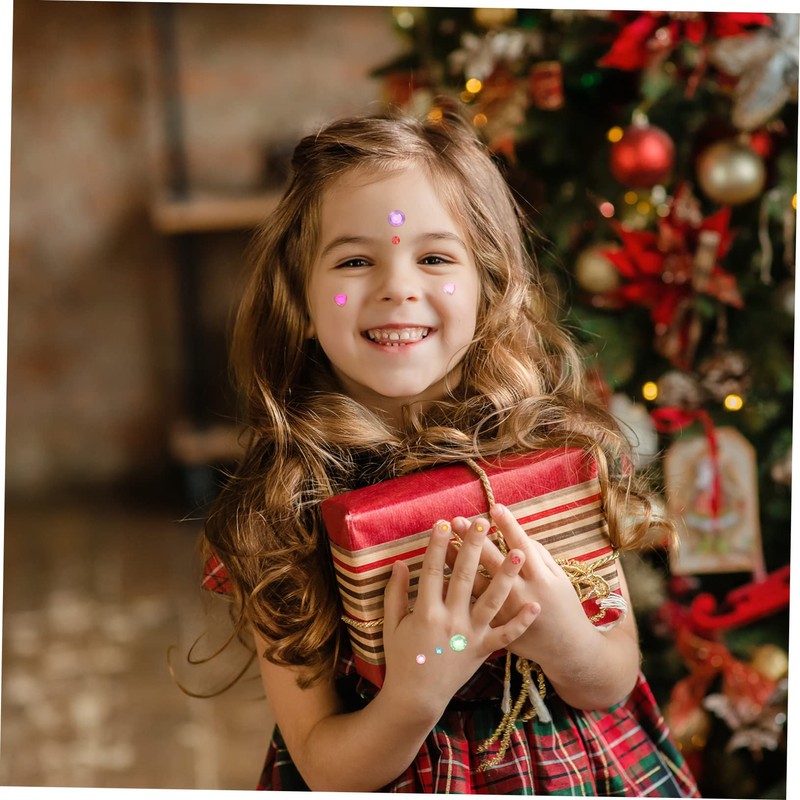 Outanaya 12 Sheets Face Gems Rhinestone Stickers for Eye Makeup