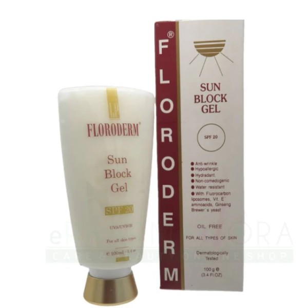 Palena Biocosmetics FLORODERM SUN BLOCK GEL SPF20, OIL FREE. FOR