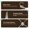 2pcs Snagging Hooks Snagging Weighted Treble Hooks Large Fishing Hooks