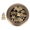 Brass Incense Burner Alloy Metal Stick with Lid Buddhist Supplies