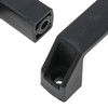 Quluxe Cabinet Handles 3-1/2 Hole Centers Black Rectangular Door Handle
