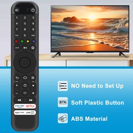 VINABTY Replacement Remote Control Applicable For TCL 43PF650K 50PF650K 55PF650K 65PF650K 43T6C-UK 50T6C-UK 55T6C-UK 65T6C-UK 75T6C-UK QLED 4K HDR TV,No Voice Function