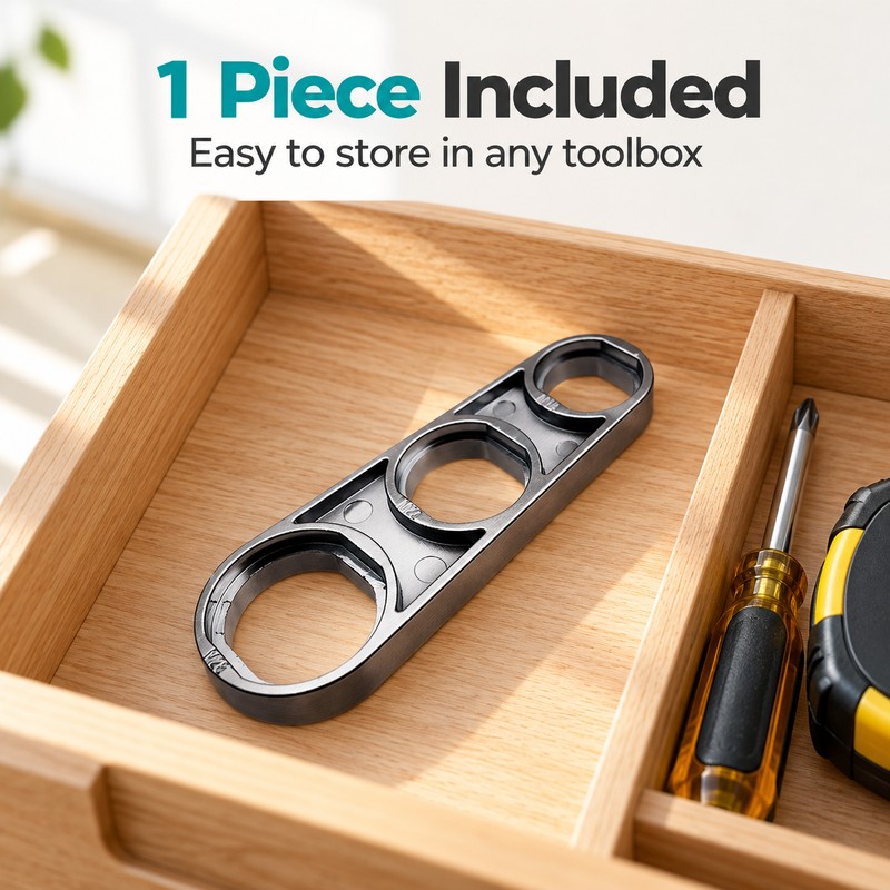 6-in-1 Faucet Aerator Wrench Removal Tool – Compact Metal Alloy