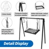 HONYTA Campfire Swing Cooking Grill Stand, Collapsible Campfire Cooking Rack