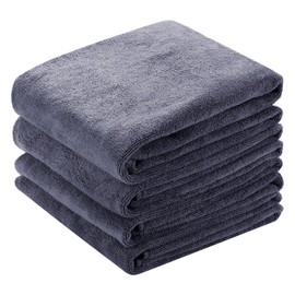 Meng Jiaran Gym Towels, 4 Pack 35cm X75cm Microfibre Sports Towels, Fast Drying & Absorbent Workout Sweat Towels for Travel, Gym Fitness, Camping-Grey
