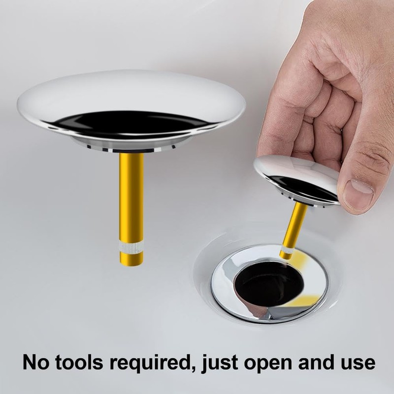TopHomer 70mm Universal Basin Sink Stopper, Bathtub Drain Chock Plug,
