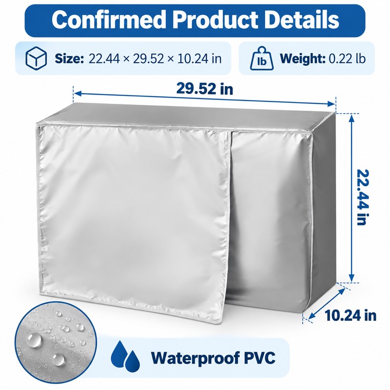 Waterproof Outdoor Air Conditioner Cover for 1P, 1.5P & 2P