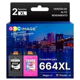GPC Image Cartuchos de Tinta Compatible para HP 664 664XL Compatible con HP DeskJet Ink Advantage 1115 2135 2138 2675 2677 3635 3775 3835 4535 4675 5075 (1 Negro 1 Color)