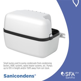 SFA SANIFLO - Sanicondens - Condensate Pump - Easy Installation for Condensing Boilers, HVAC Systems & Water Heater Systems - 4 Years Warranty - Made In France