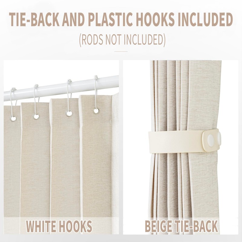 Vatge Closet Curtains, Accordion Style Door Curtains for Doorways, Pleated