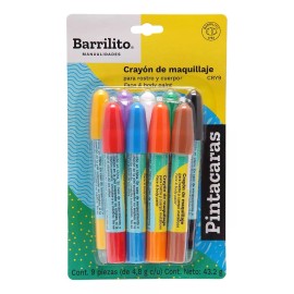 Barrilito Crayones Maquillaje Pintacaritas Facial Pintura Piel