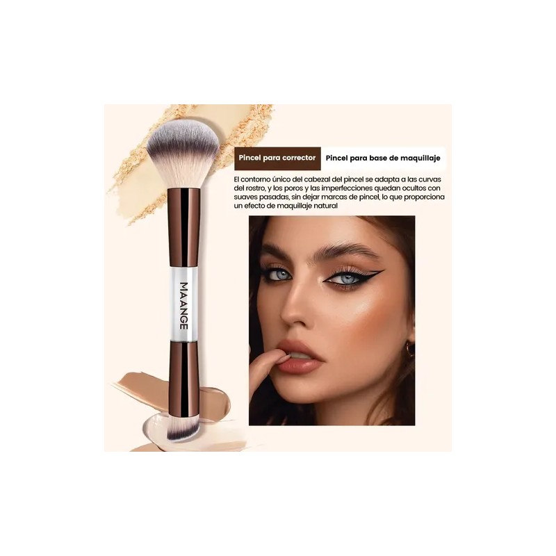 Set 8pzs Brochas De Maquillaje Profesional Suave De Doble Punta
