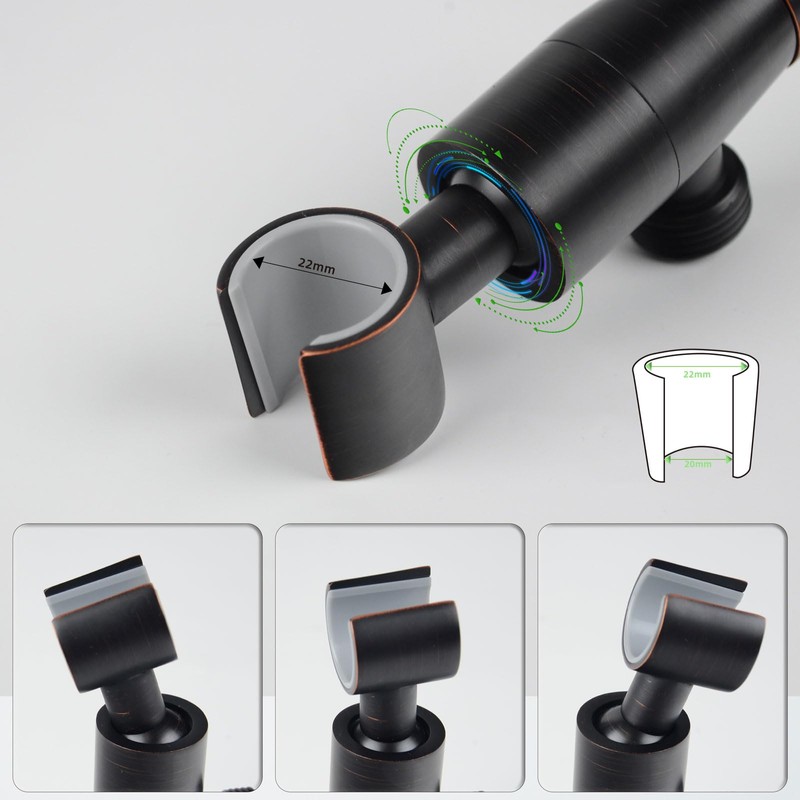 KAPHOME Shower Head Holder,All Metal Handheld Shower Head Holder,Adjustable Shower