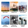 Handheld Anemometer 180° Fan Rotation LCD Digital Display Temperature Humidity