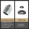 1/2 to 3/8 Reducer Faucet Adapter,Brass Water Pipe Connector 3/8