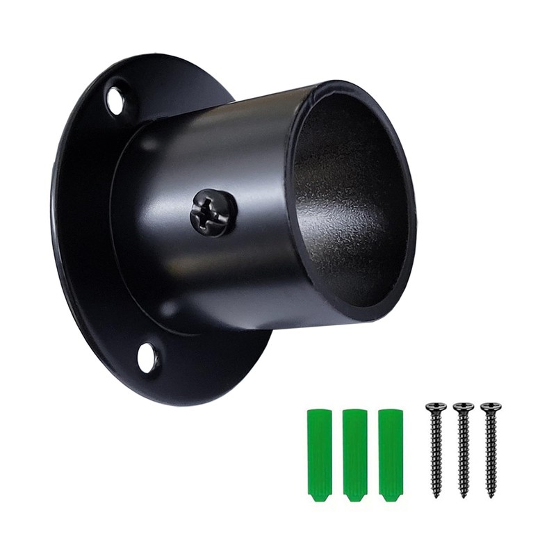 8 Packs Stainless Steel Wall Mount Pipe Bracket Pole Sockets