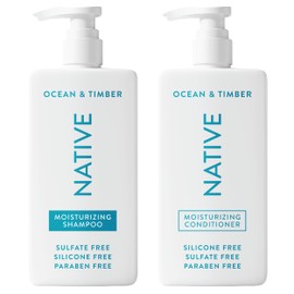 Native Ocean & Timber Shampoo and Conditioner Contain Naturally Derived Ingredients | All Hair Types, Color & Treated, Fine to Dry Damaged, Sulfate & Dye Free - 2-Pack