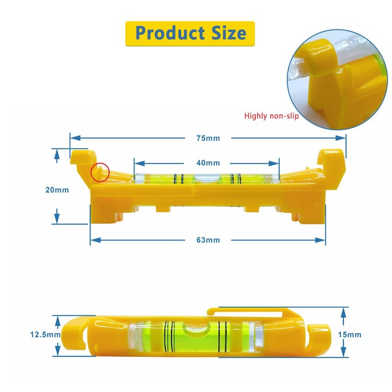 5Pcs String Line Level, Builders Line Spirit Level with Leveling